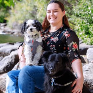 Amanda Miller and her dogs at State of the Heart in Denver CO